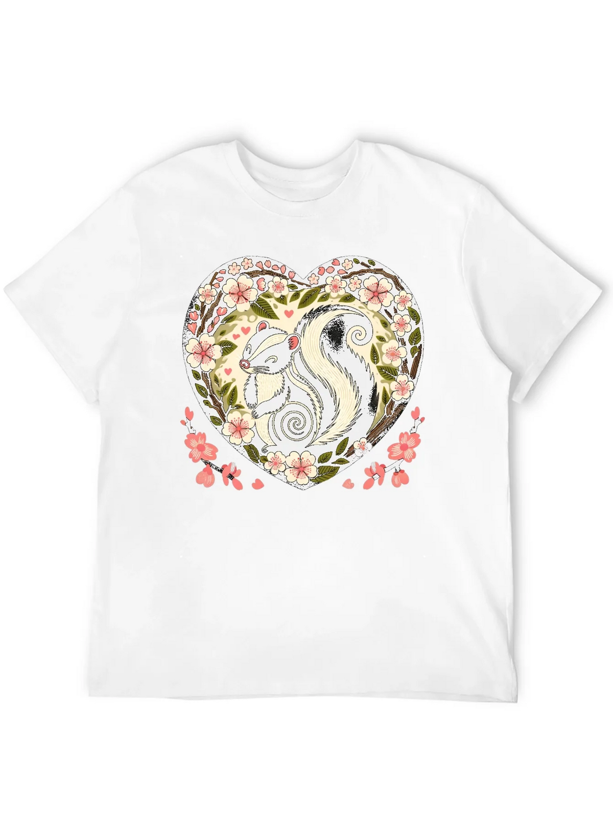 Skunk Heart Graphic Tee - Cute Animal Shirt product image 10