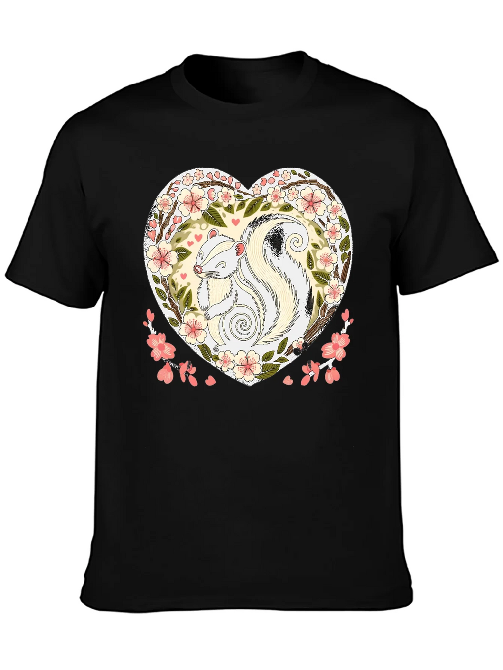 Skunk Heart Graphic Tee - Cute Animal Shirt product image 2