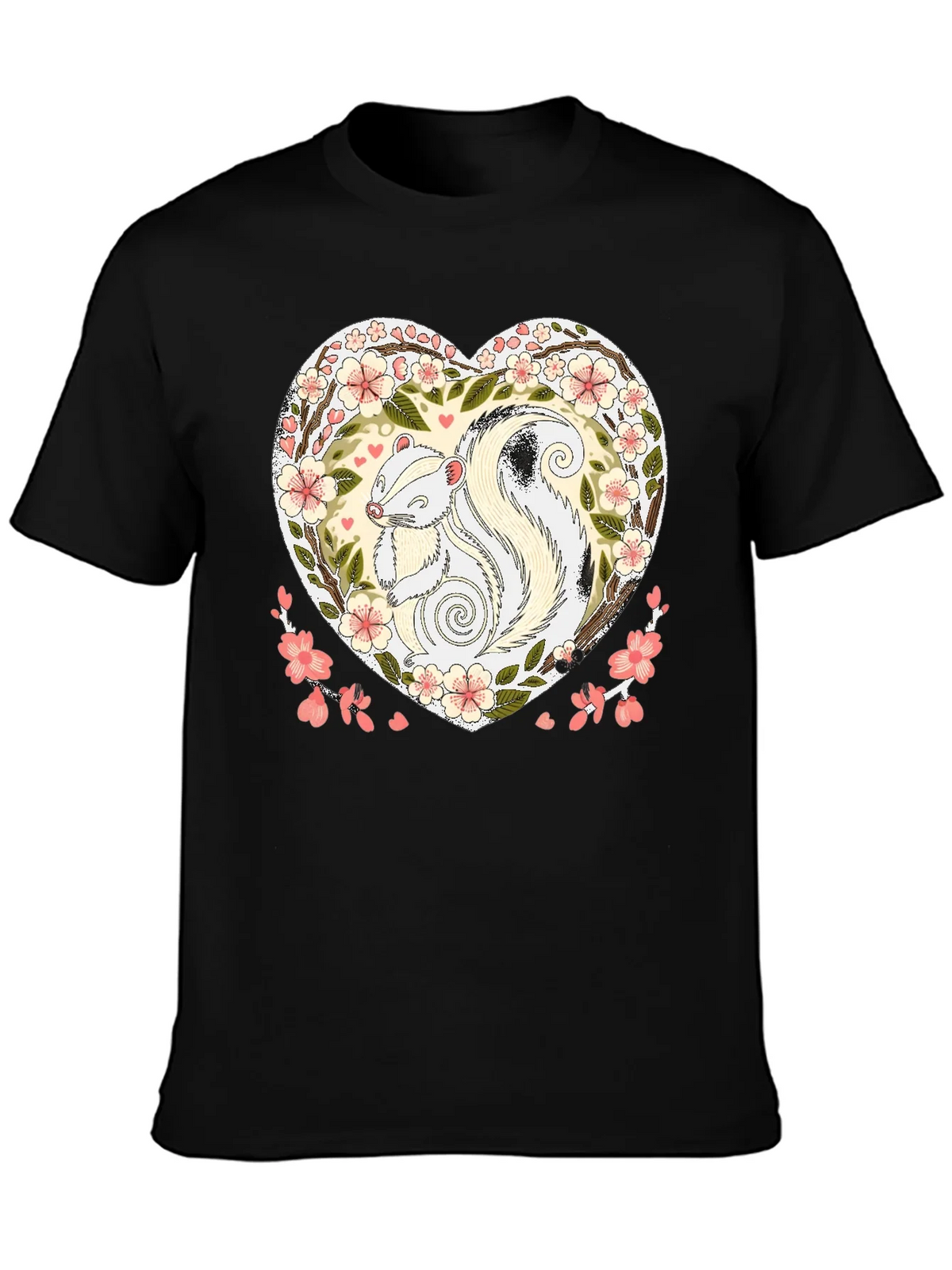 Skunk Heart Graphic Tee - Cute Animal Shirt product image 2