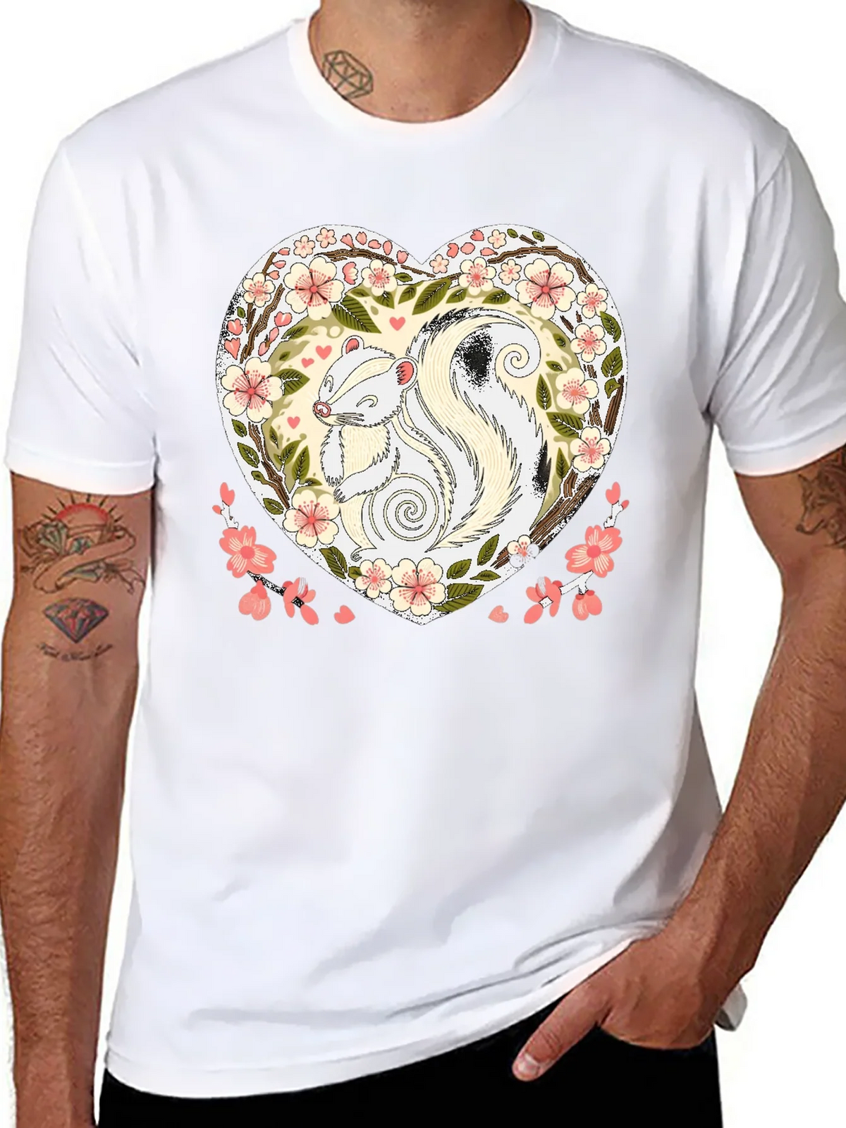Skunk Heart Graphic Tee - Cute Animal Shirt product image 6