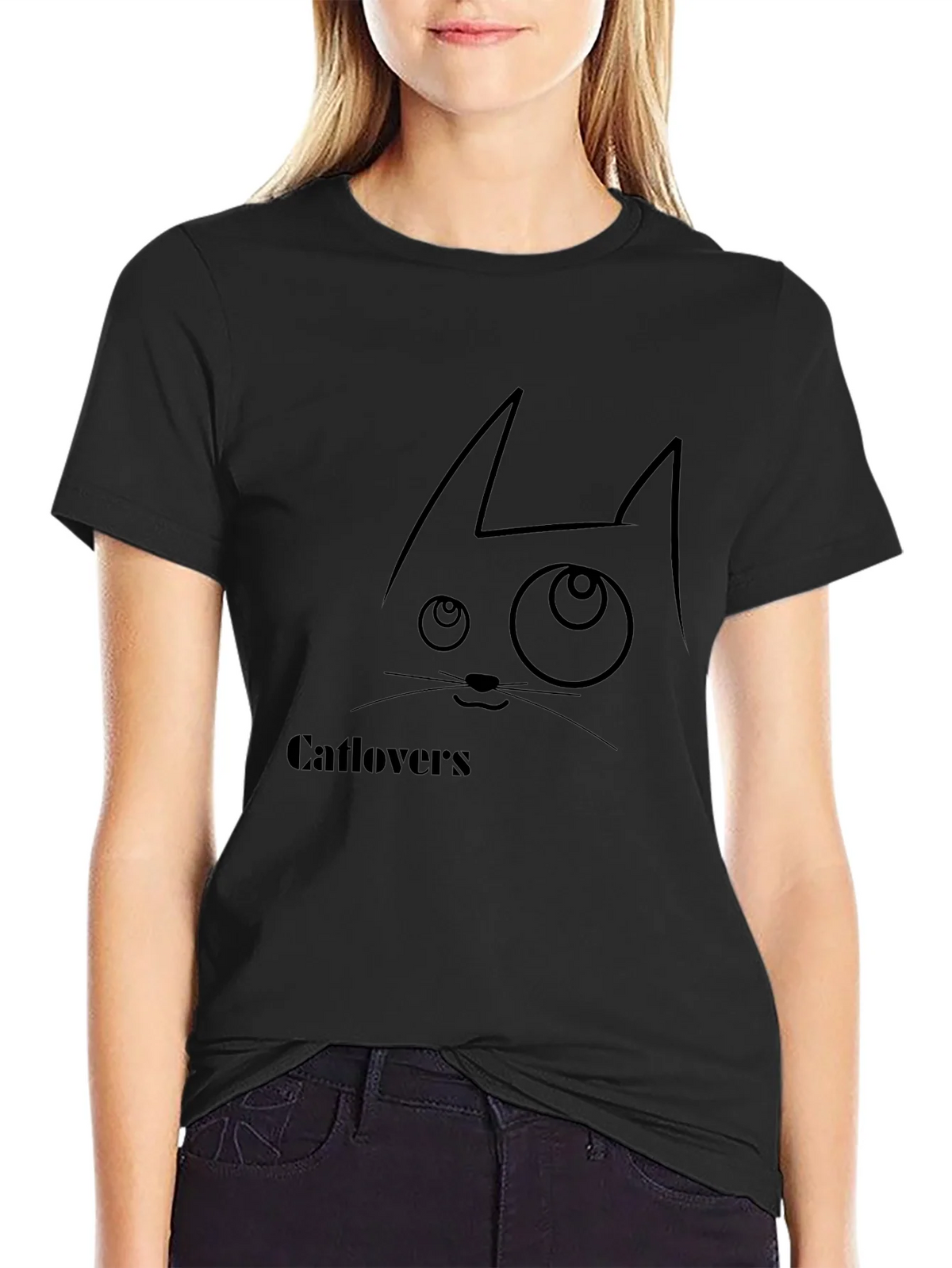 Catlovers Graphic Tee - Black product image 2