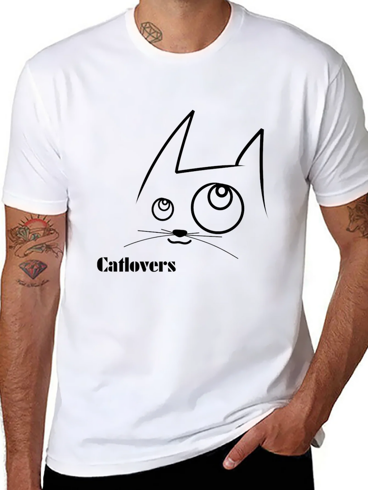 Catlovers Graphic Tee - Black product image 7