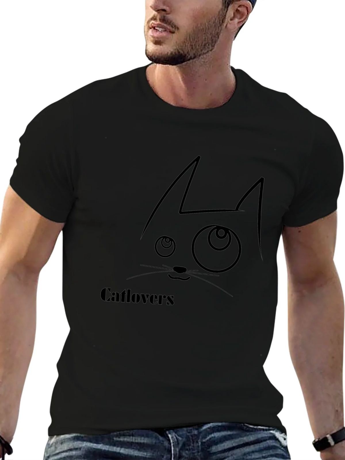 Catlovers Graphic Tee - Black product image 6