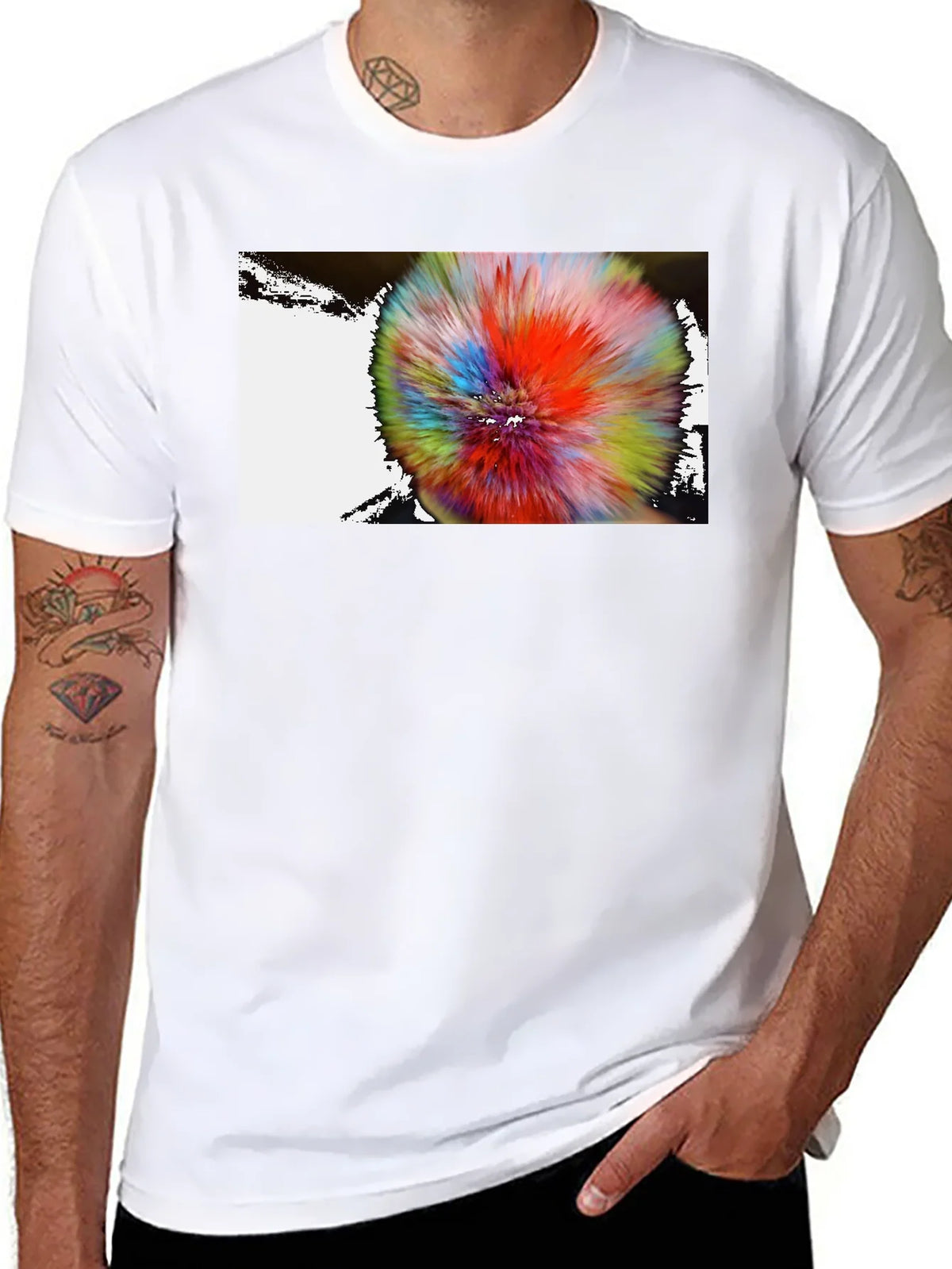 Abstract Burst Graphic Tee - Modern Art Shirt product image 7