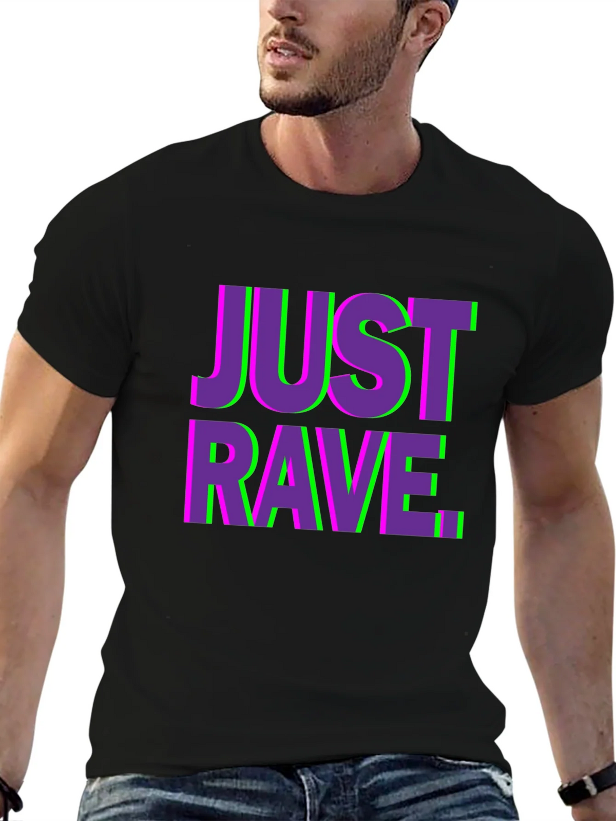 Just Rave Graphic T-Shirt - Black Short Sleeve Tee product image 5