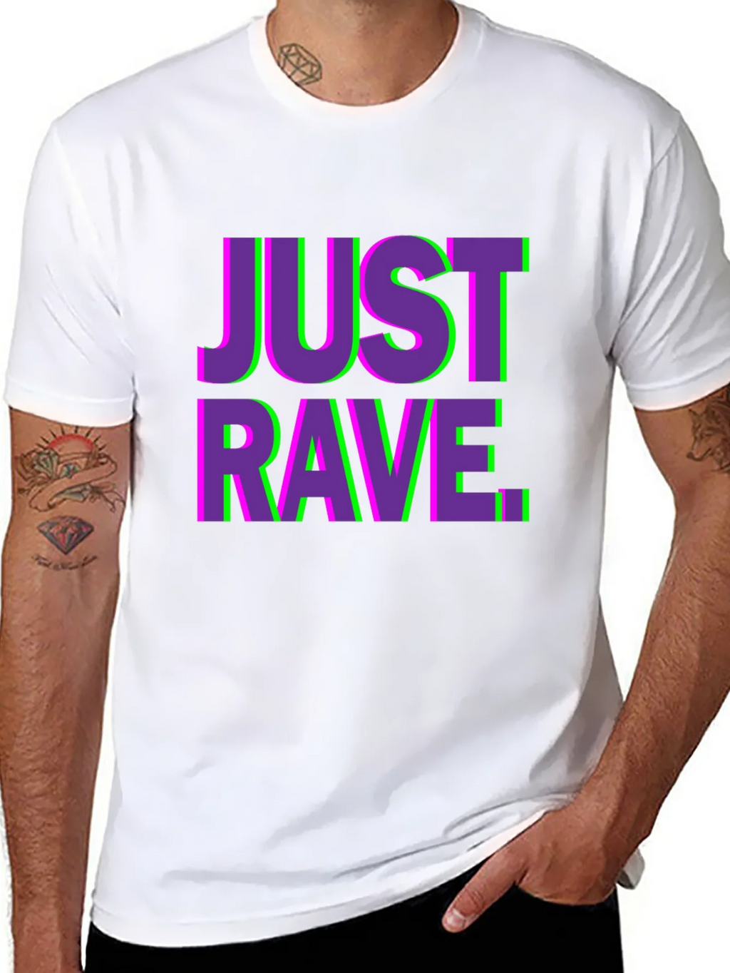 Just Rave Graphic T-Shirt - Black Short Sleeve Tee product image 6