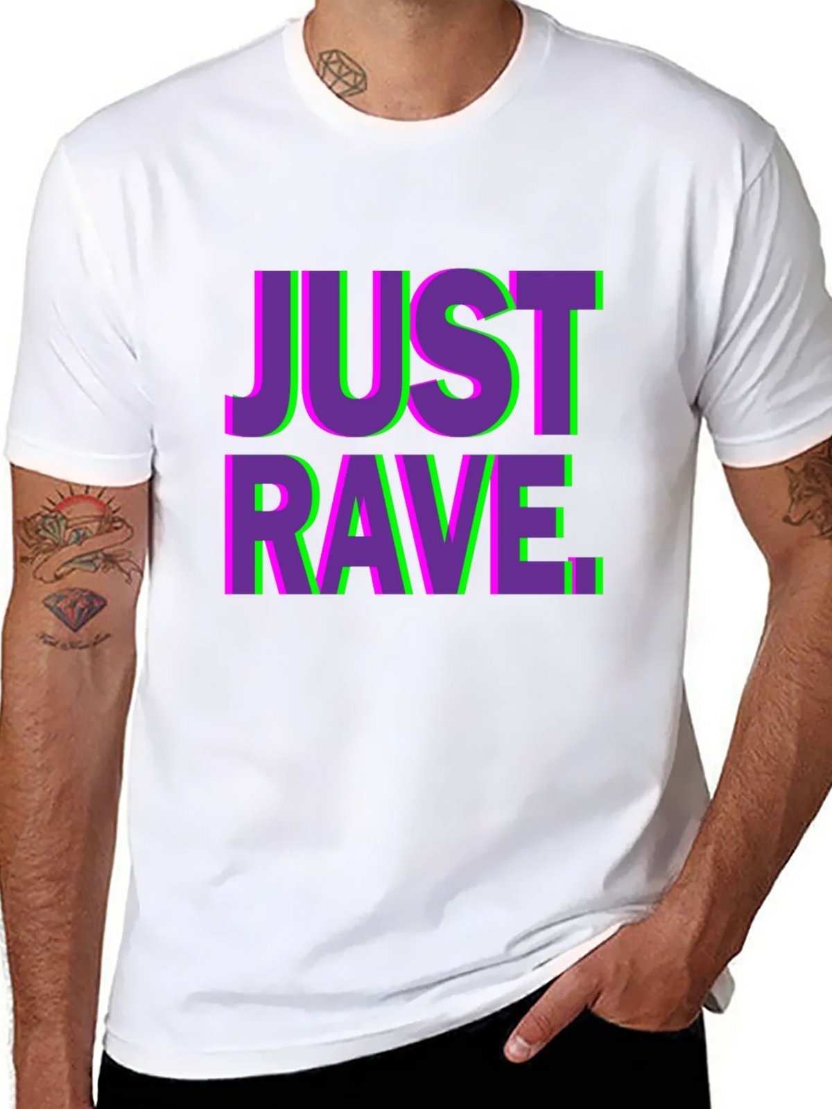 Just Rave Graphic T-Shirt - Black Short Sleeve Tee product image 6
