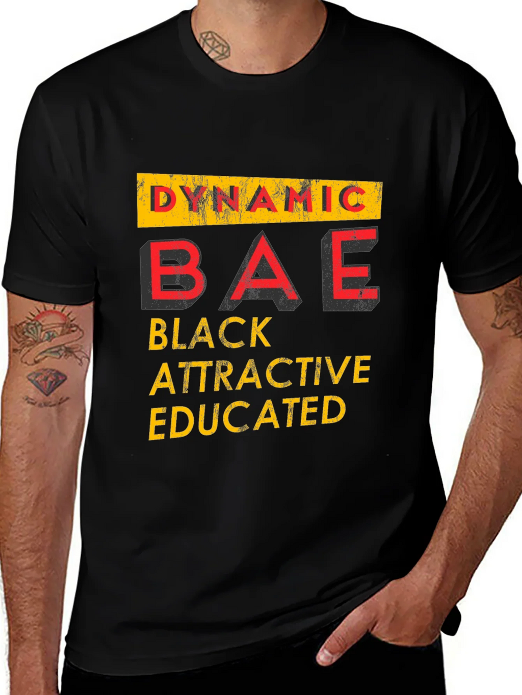 Dynamic BAE Graphic Tee - Black Attractive Educated product image 1