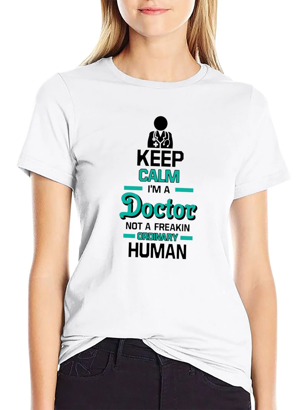 Keep Calm Im A Doctor Black T-Shirt product image 6
