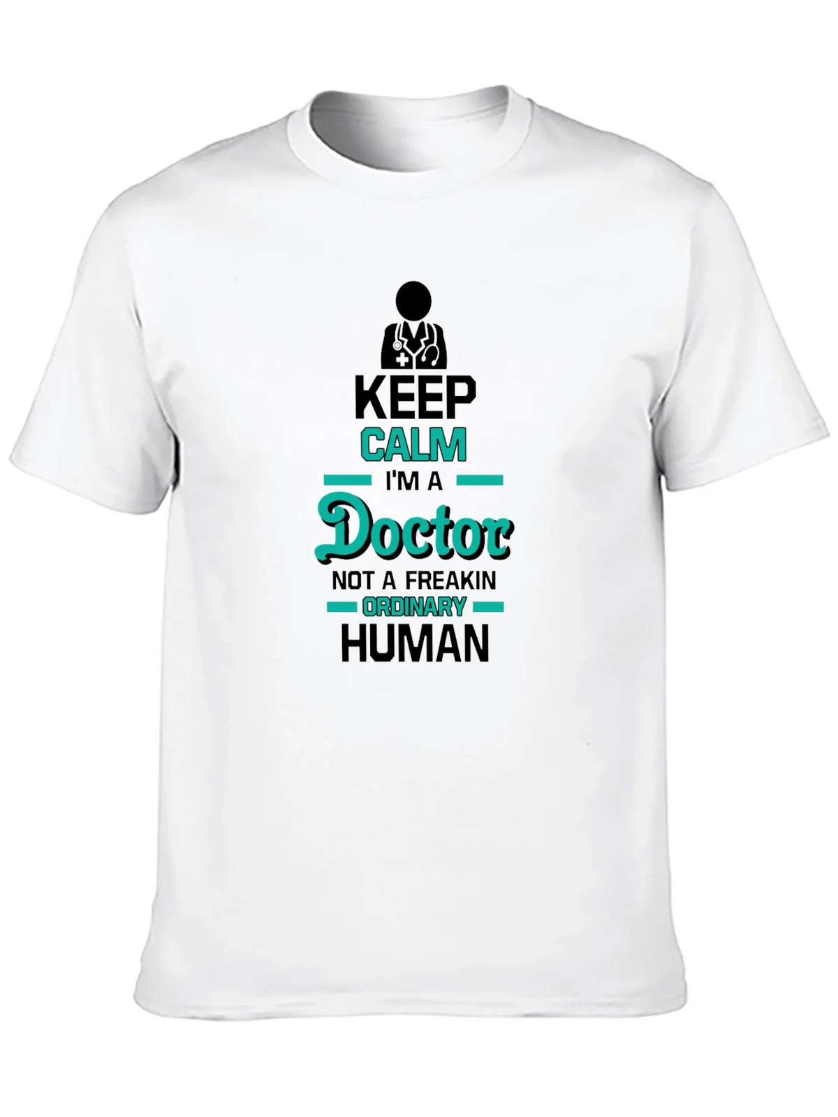 Keep Calm Im A Doctor Black T-Shirt product image 7