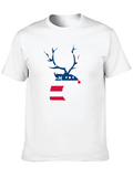 Patriotic Reindeer Christmas Graphic T-Shirt product image 1