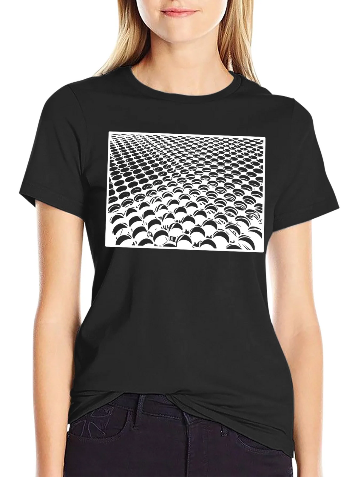 Abstract Black Crew Neck T-Shirt product image 2