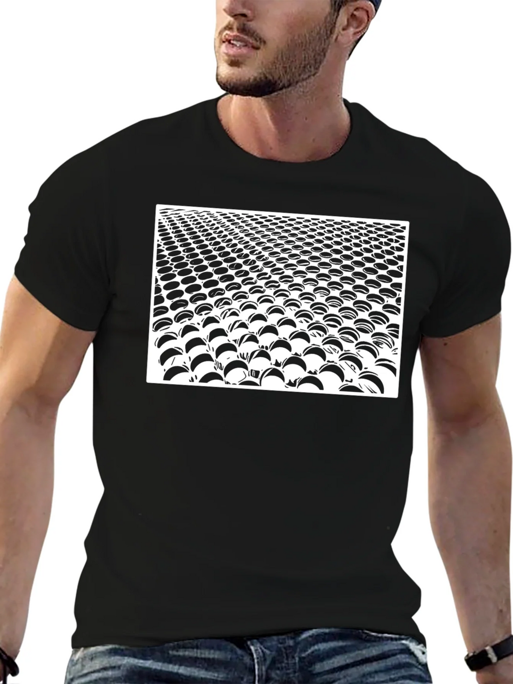 Abstract Black Crew Neck T-Shirt product image 6