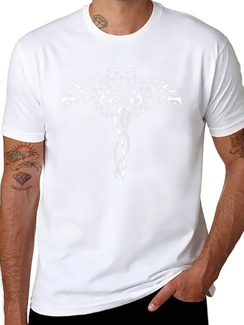 Tribal Ray Graphic Tee - Stylish Black T-Shirt product image 7