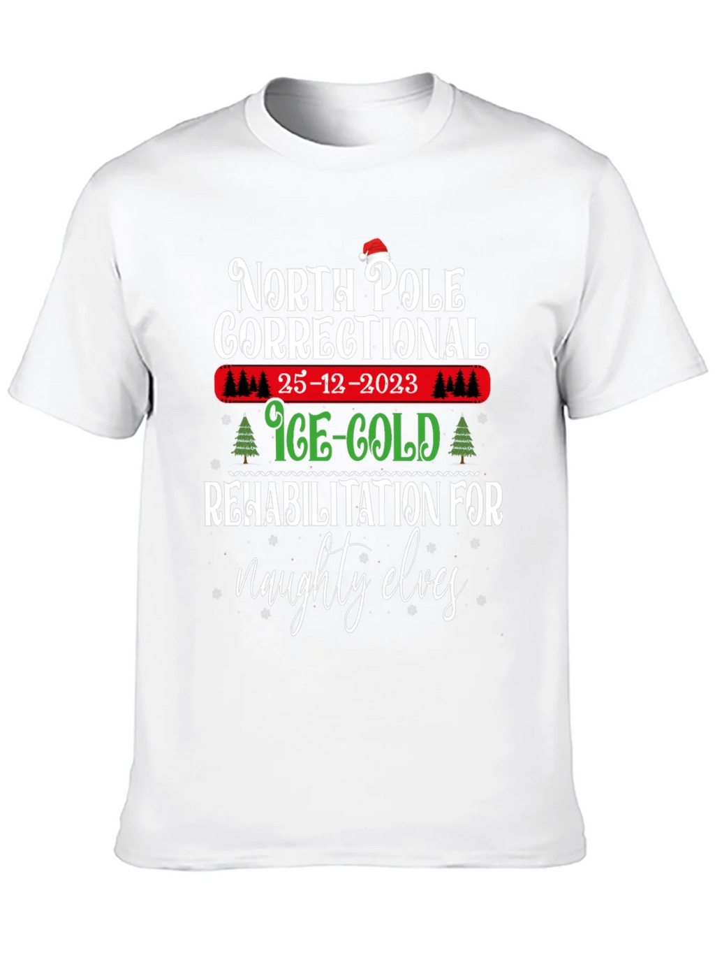 North Pole Correctional Christmas T-Shirt product image 9