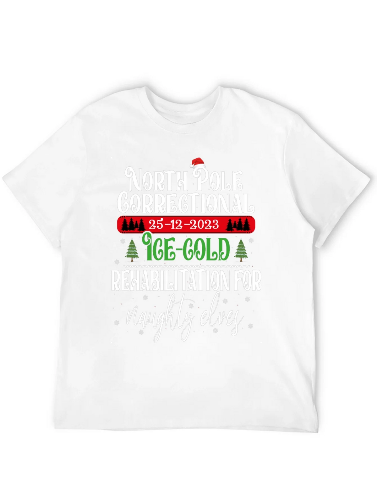 North Pole Correctional Christmas T-Shirt product image 11