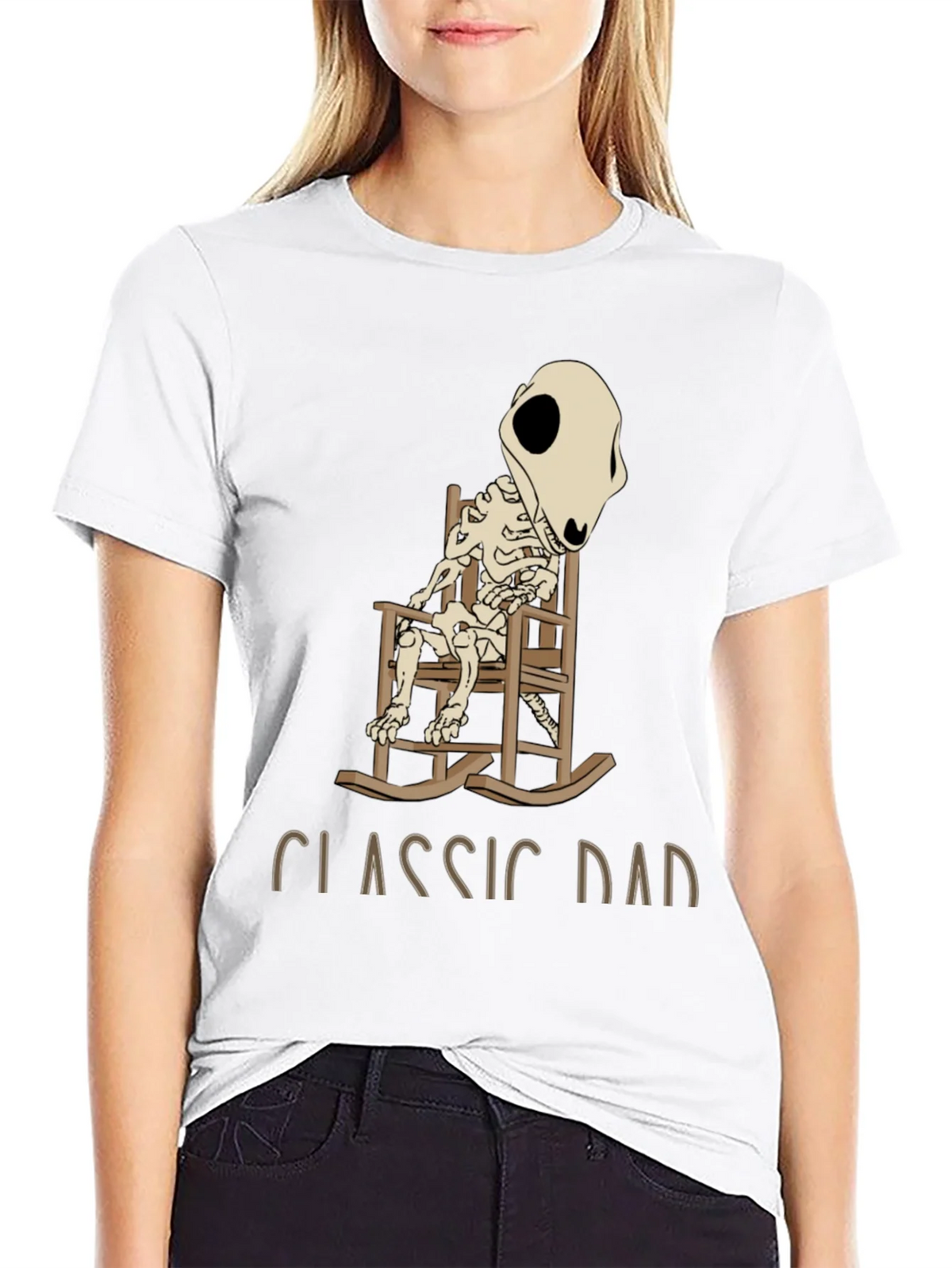 Classic Dad Skeleton Rocking Chair T-Shirt product image 8