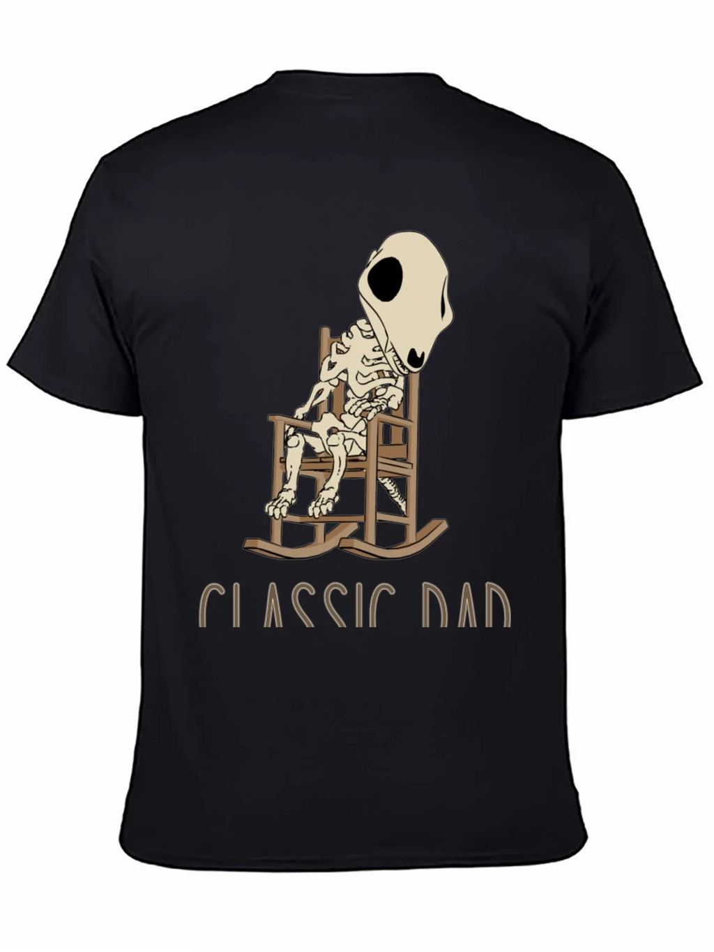 Classic Dad Skeleton Rocking Chair T-Shirt product image 4