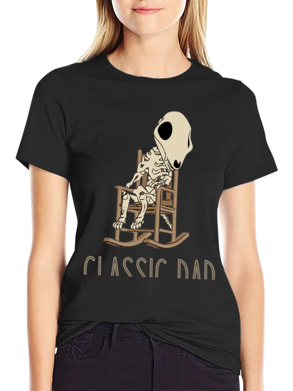 Classic Dad Skeleton Rocking Chair T-Shirt product image 2