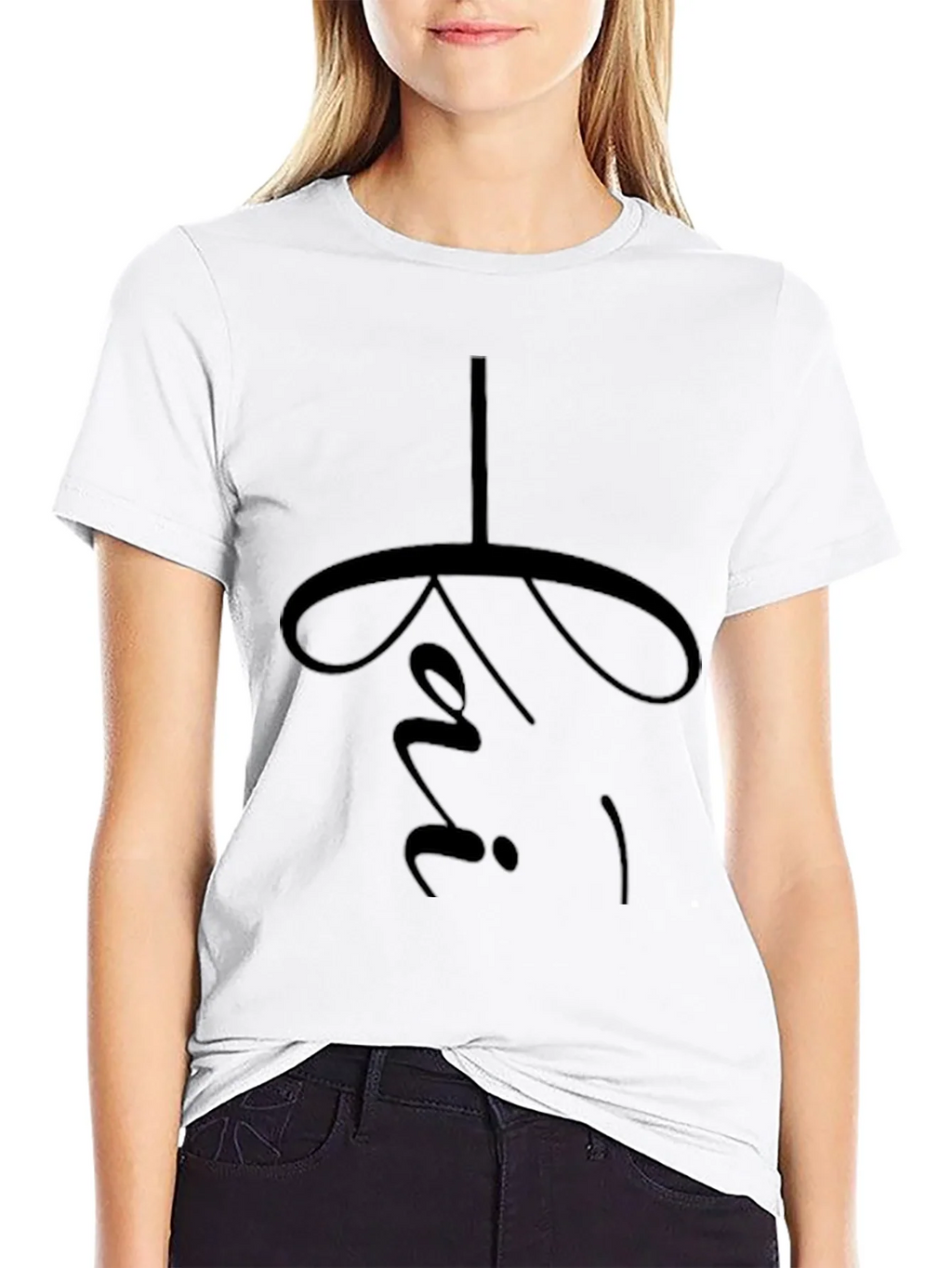 Minimalist Black T-Shirt with Religious Symbol product image 8