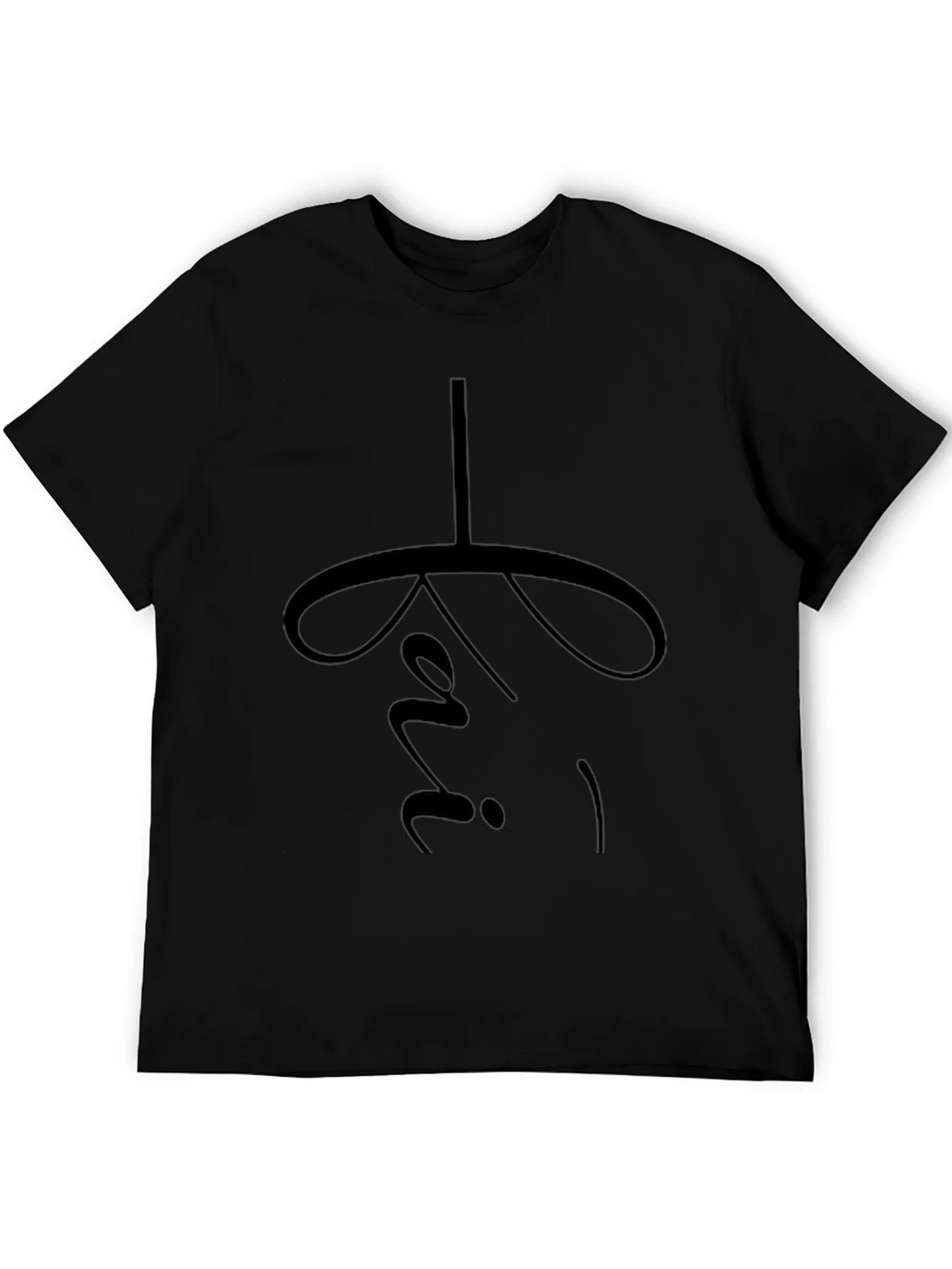 Minimalist Black T-Shirt with Religious Symbol product image 5