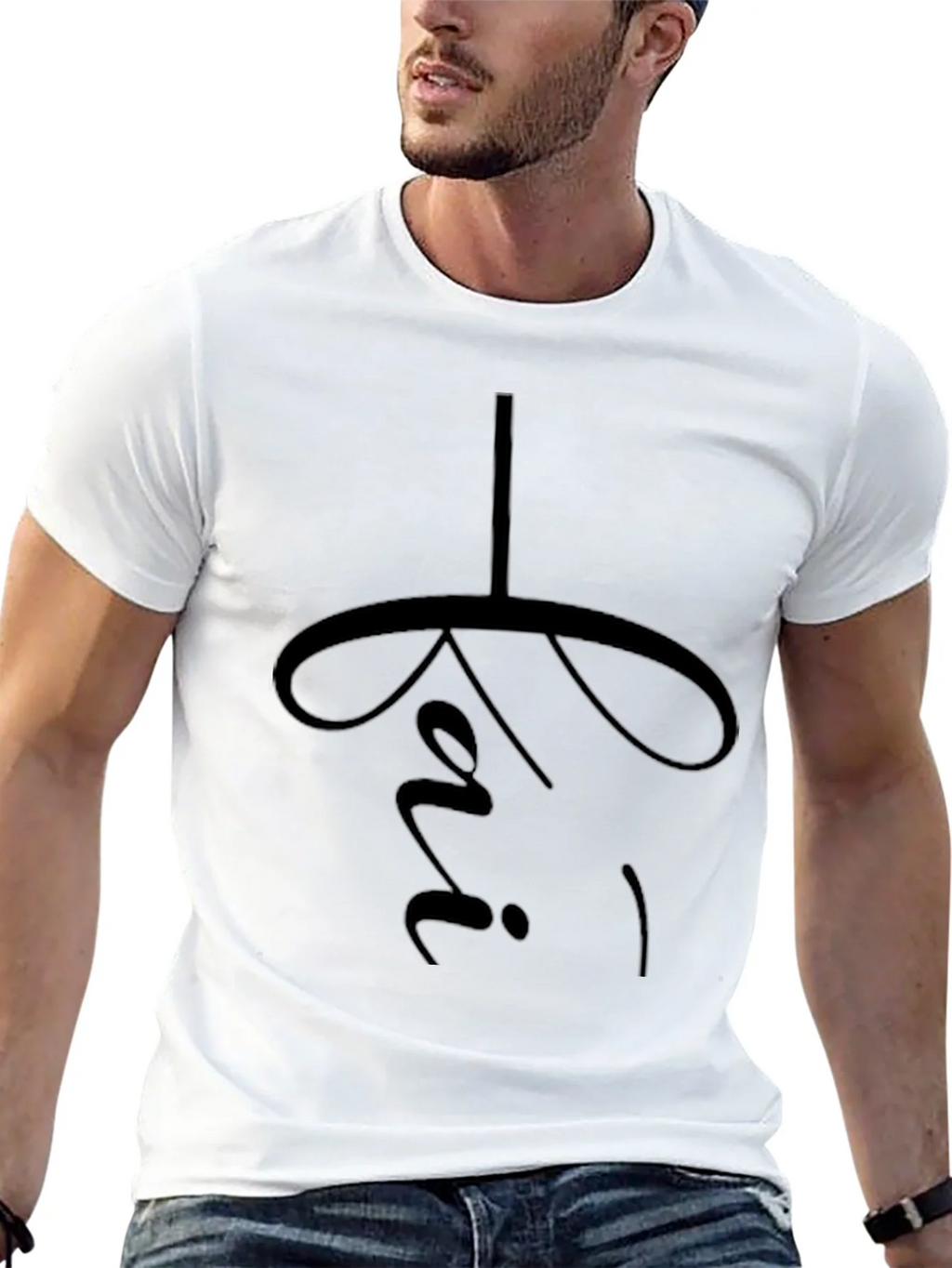 Minimalist Black T-Shirt with Religious Symbol product image 12