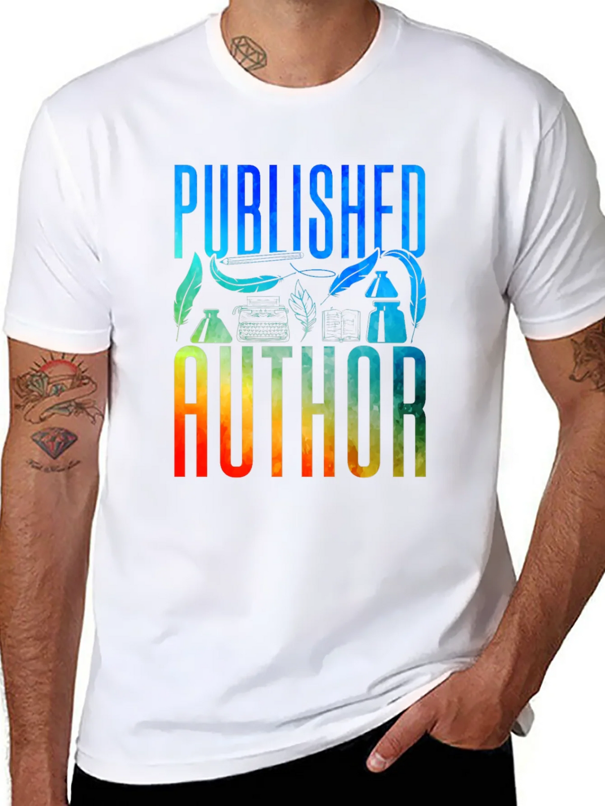 Published Author Graphic T-Shirt - Black product image 6