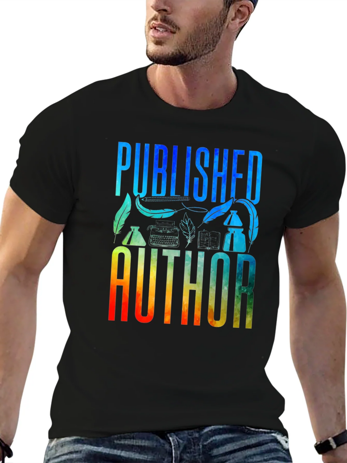 Published Author Graphic T-Shirt - Black product image 5