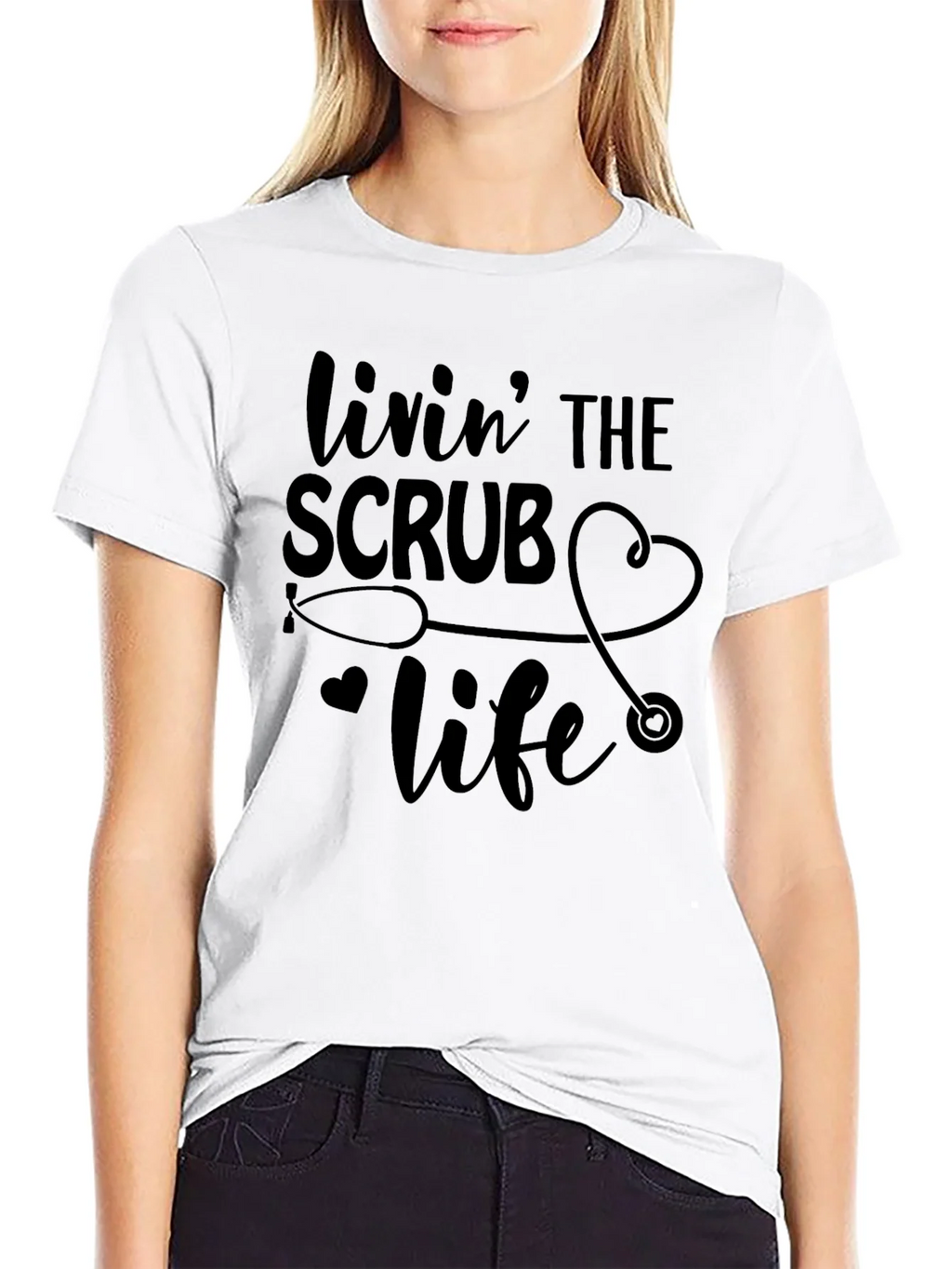 Livin The Scrub Life Black T-Shirt product image 8