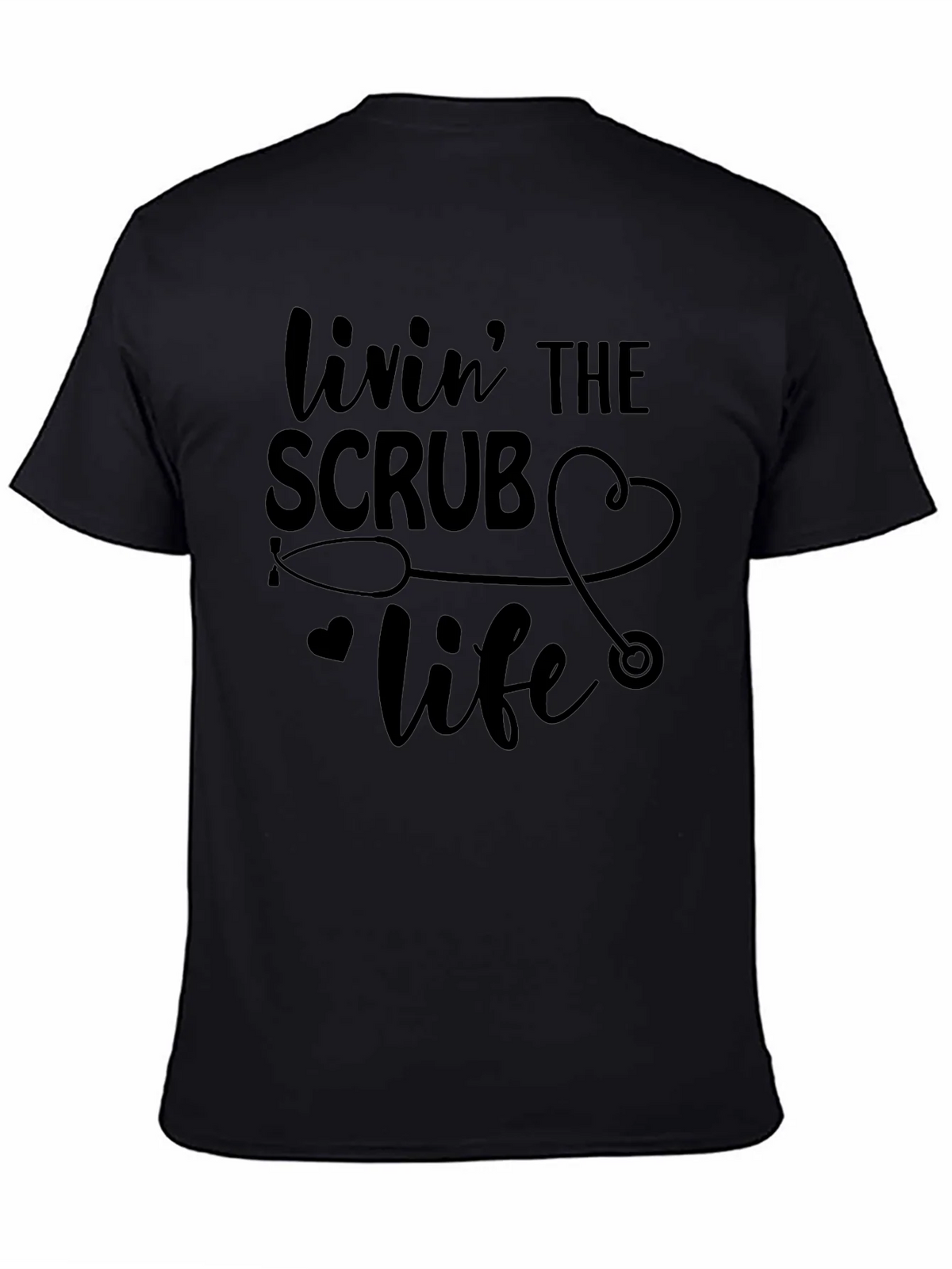 Livin The Scrub Life Black T-Shirt product image 4