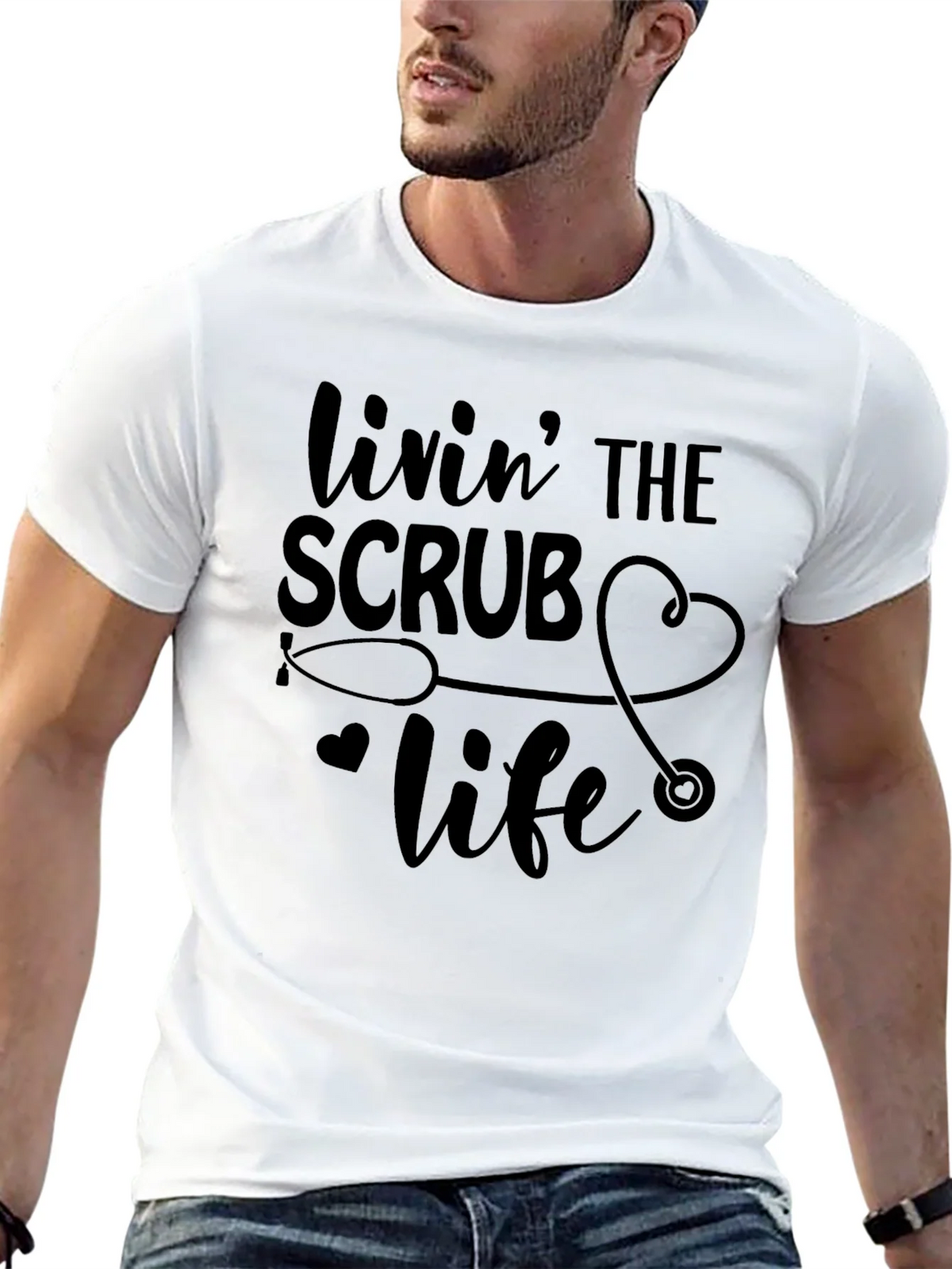 Livin The Scrub Life Black T-Shirt product image 12