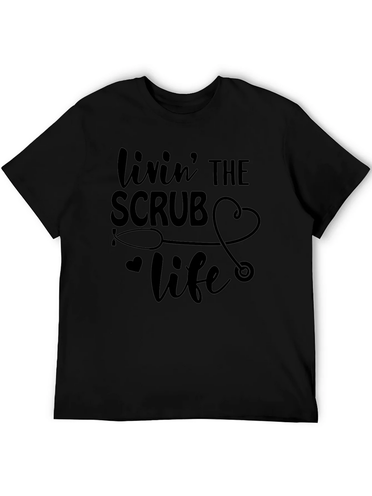 Livin The Scrub Life Black T-Shirt product image 5
