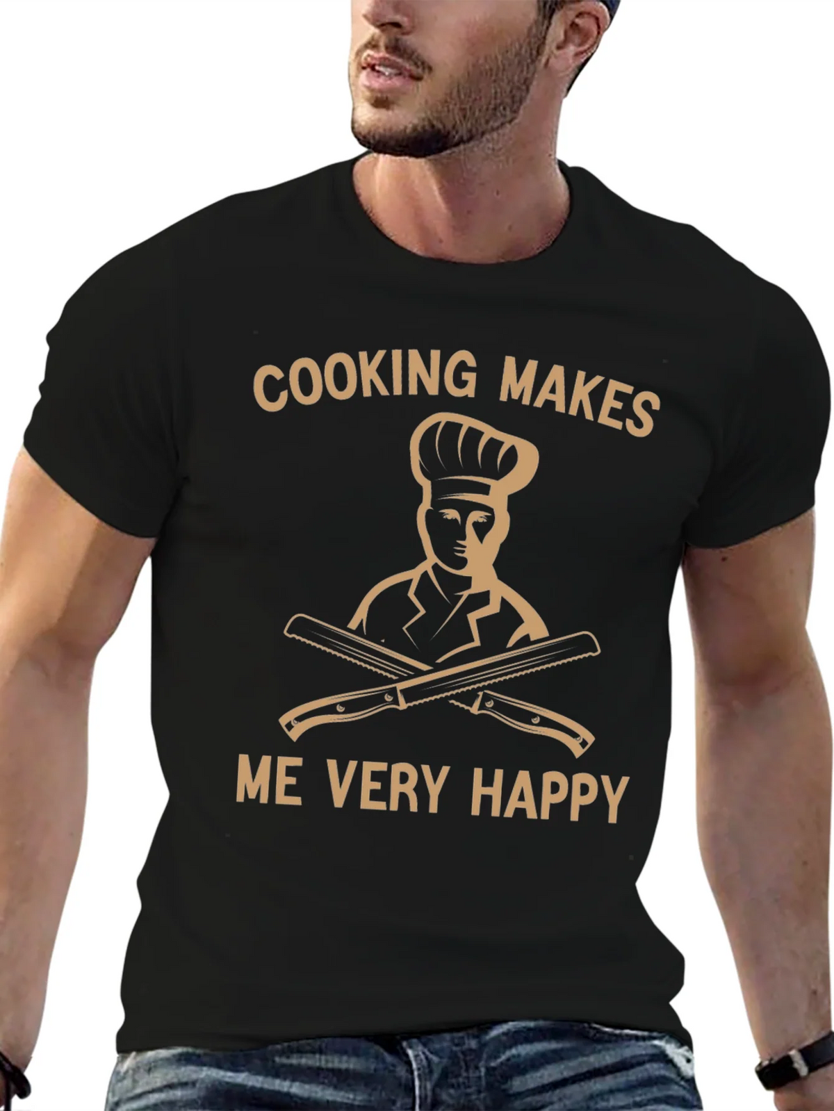 Cooking Makes Me Happy T-Shirt product image 6