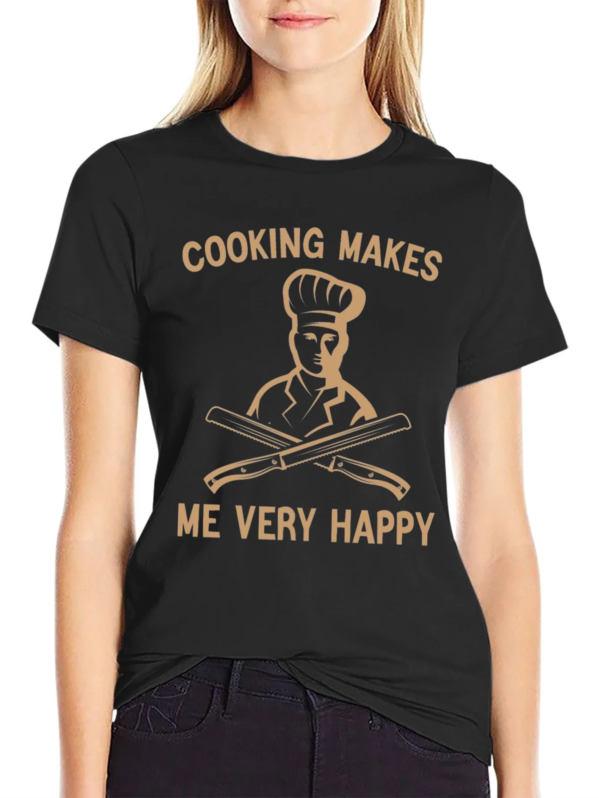 Cooking Makes Me Happy T-Shirt product image 2