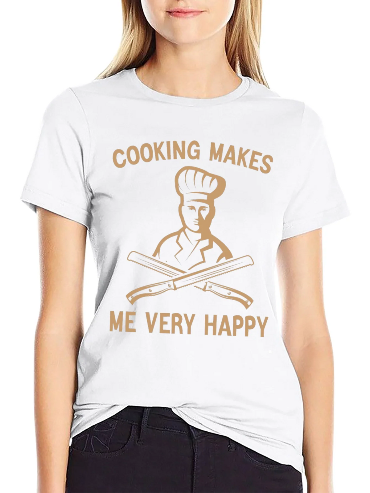 Cooking Makes Me Happy T-Shirt product image 8