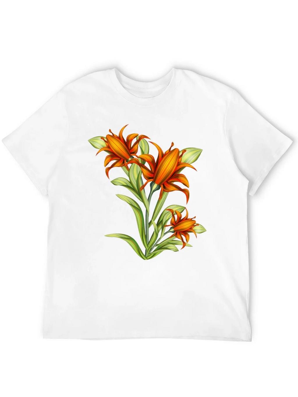 Floral Graphic Tee - Vibrant Orange Flower Design product image 11