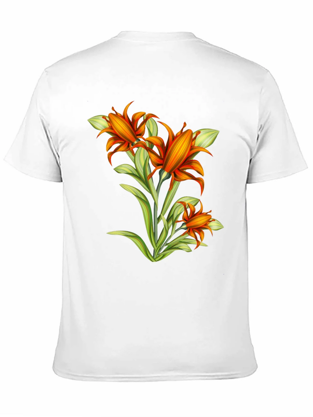 Floral Graphic Tee - Vibrant Orange Flower Design product image 10