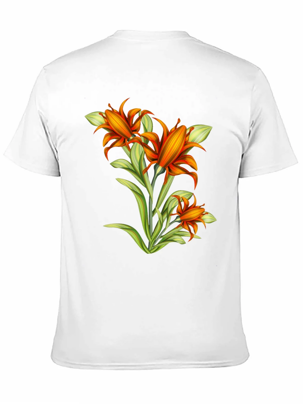 Floral Graphic Tee - Vibrant Orange Flower Design product image 10