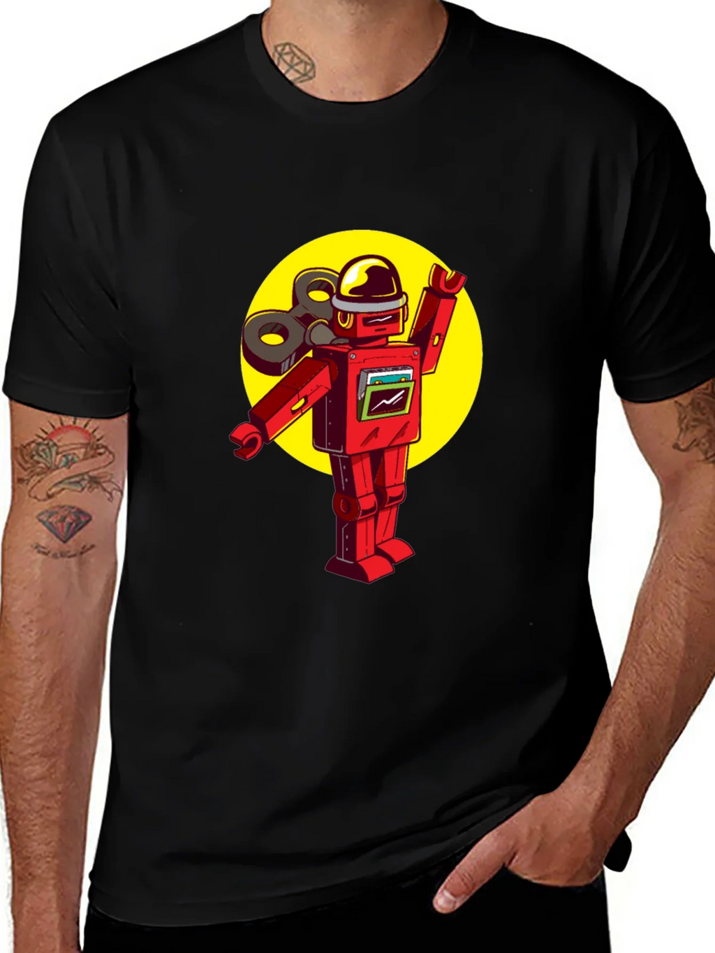 Retro Robot T-Shirt - Classic Toy Design product image 1