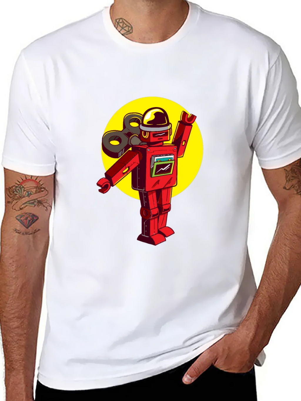 Retro Robot T-Shirt - Classic Toy Design product image 2