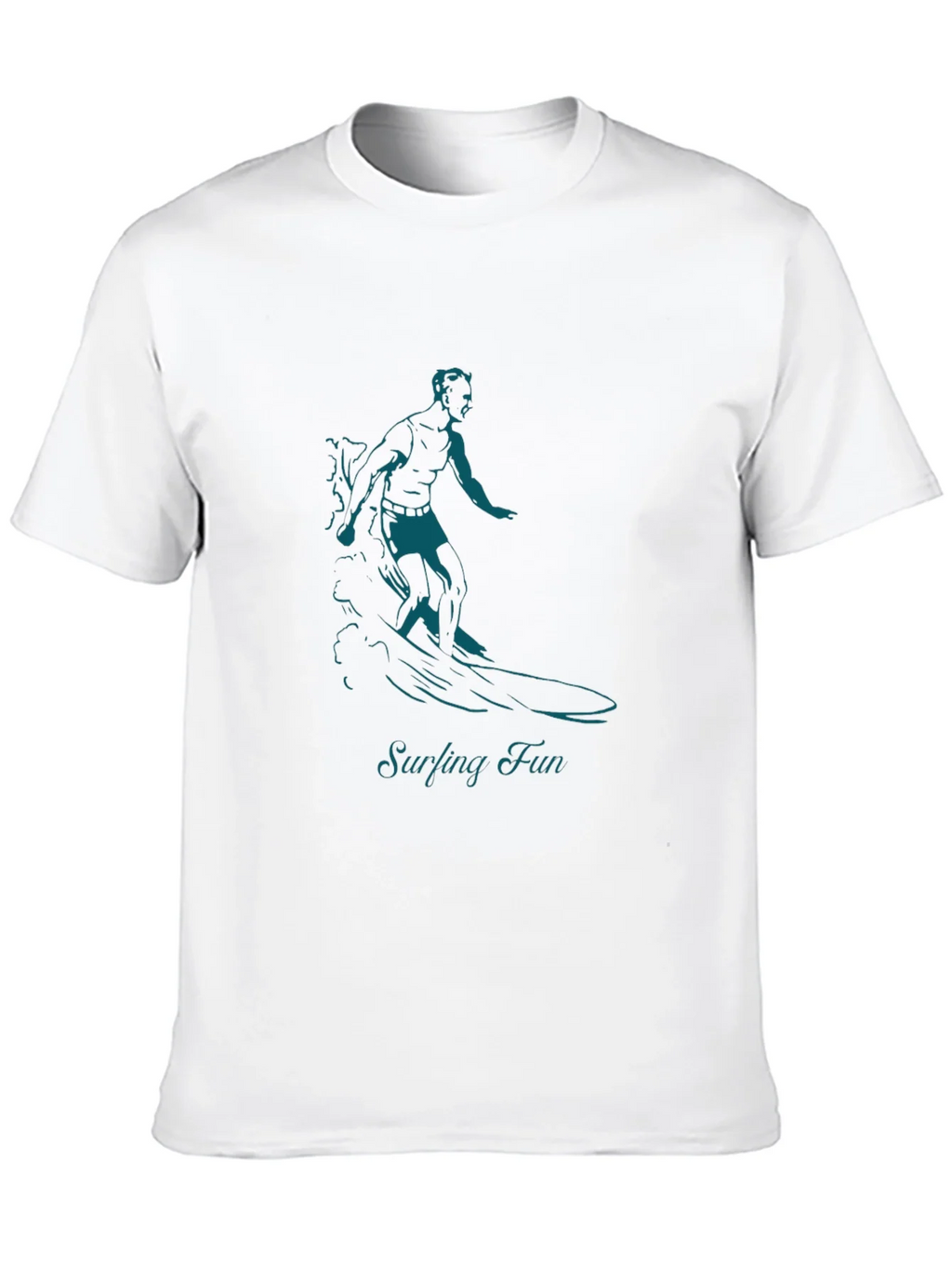 Surfing Fun Graphic Black T-Shirt product image 7