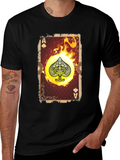 Ace of Spades Graphic T-Shirt - Burning Card Design product image 1