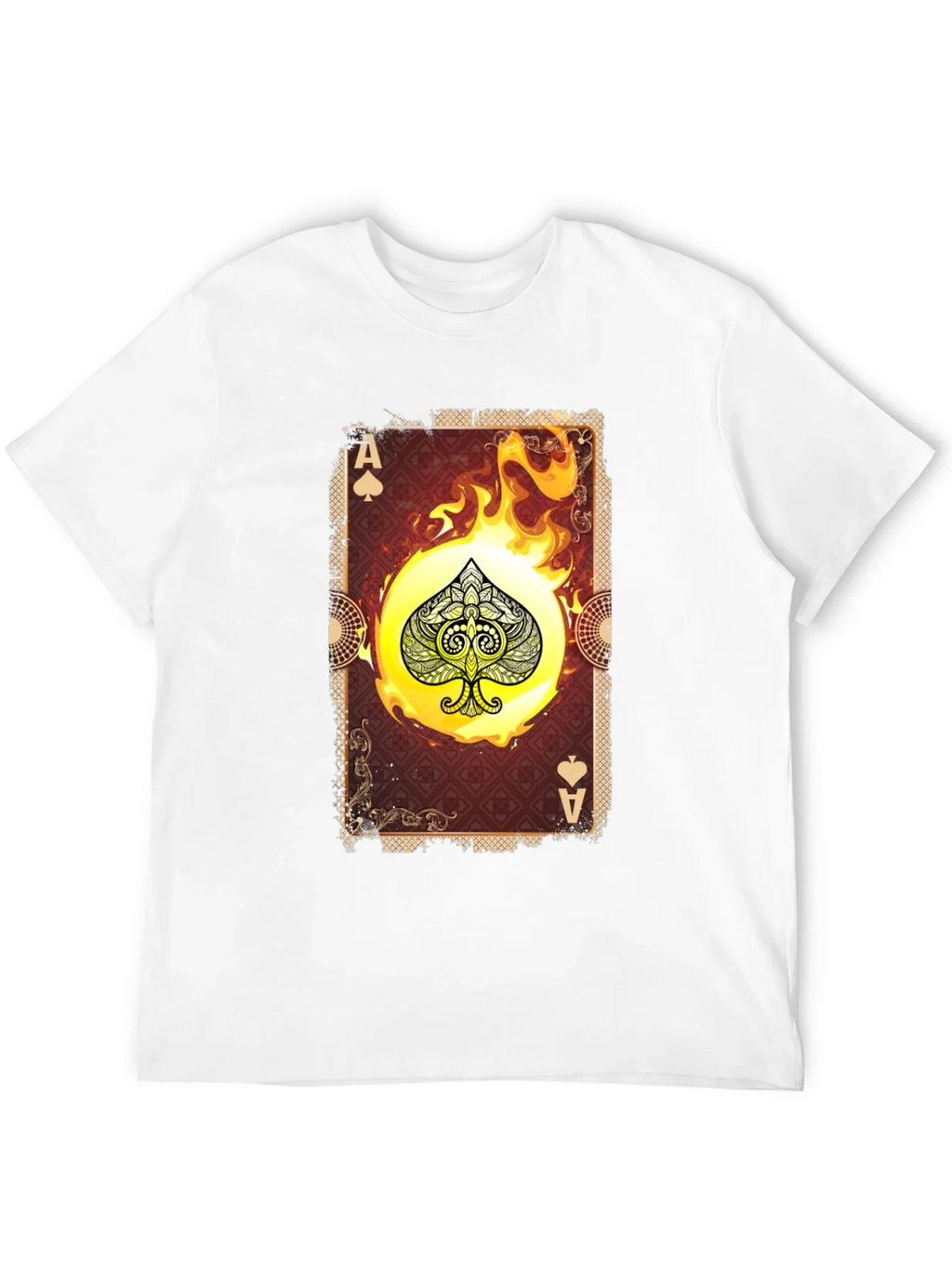 Ace of Spades Graphic T-Shirt - Burning Card Design product image 11