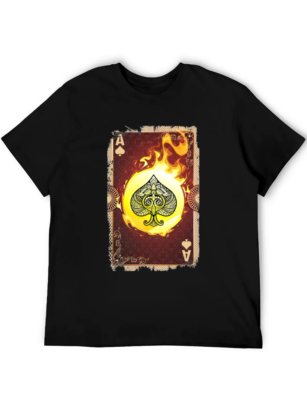 Ace of Spades Graphic T-Shirt - Burning Card Design product image 5