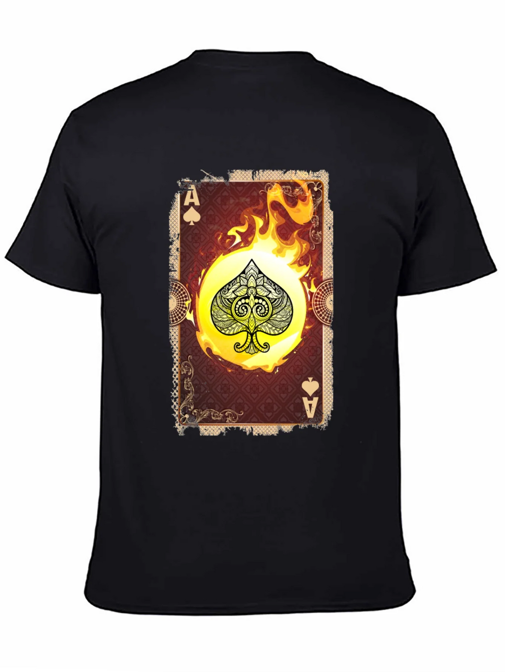 Ace of Spades Graphic T-Shirt - Burning Card Design product image 4