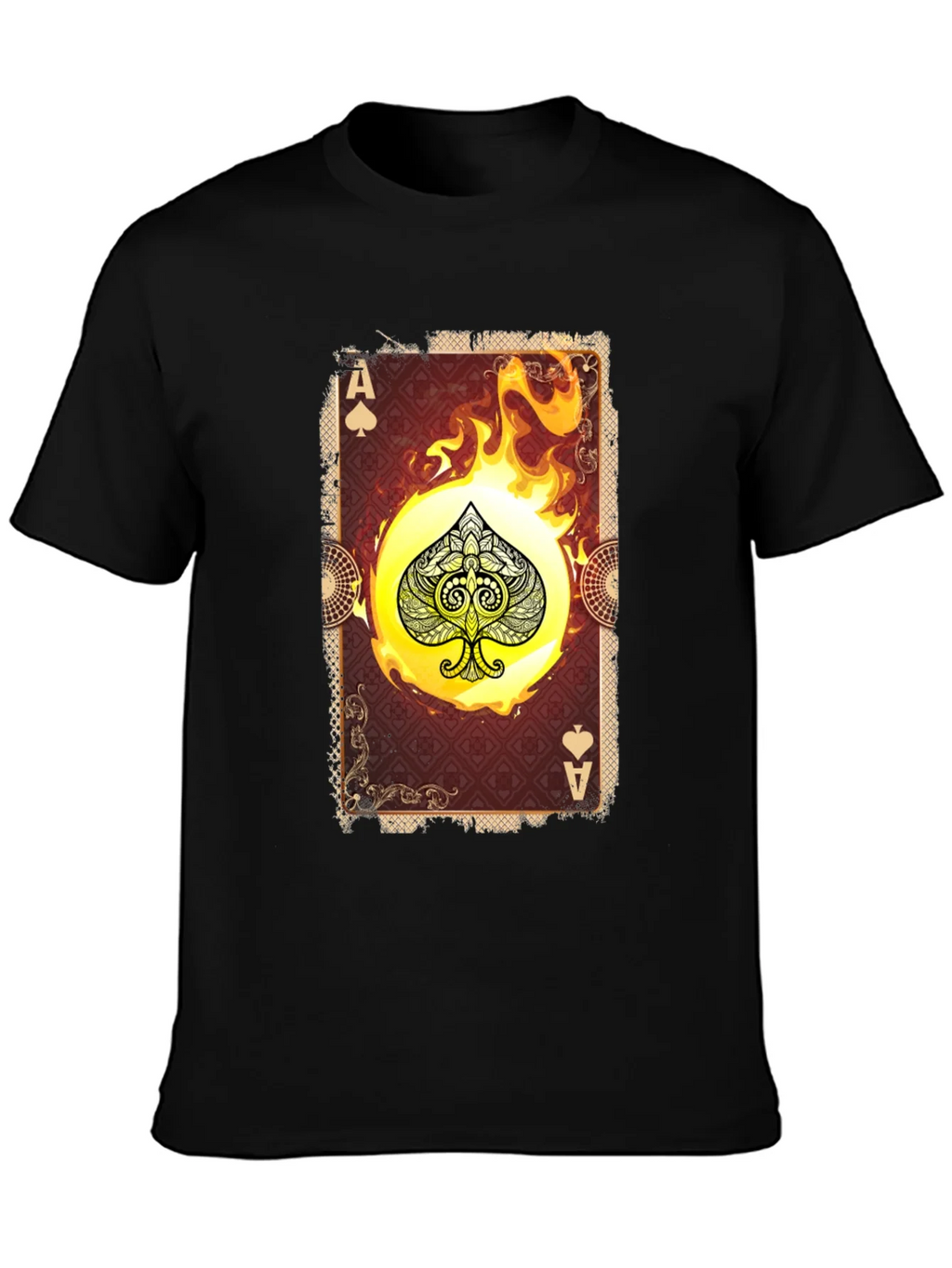 Ace of Spades Graphic T-Shirt - Burning Card Design product image 3