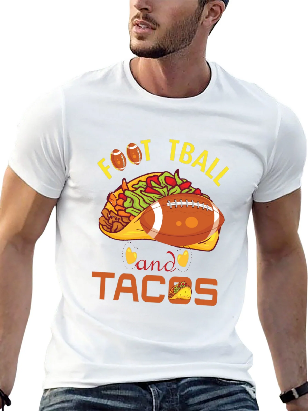 Football and Tacos Graphic Tee product image 12