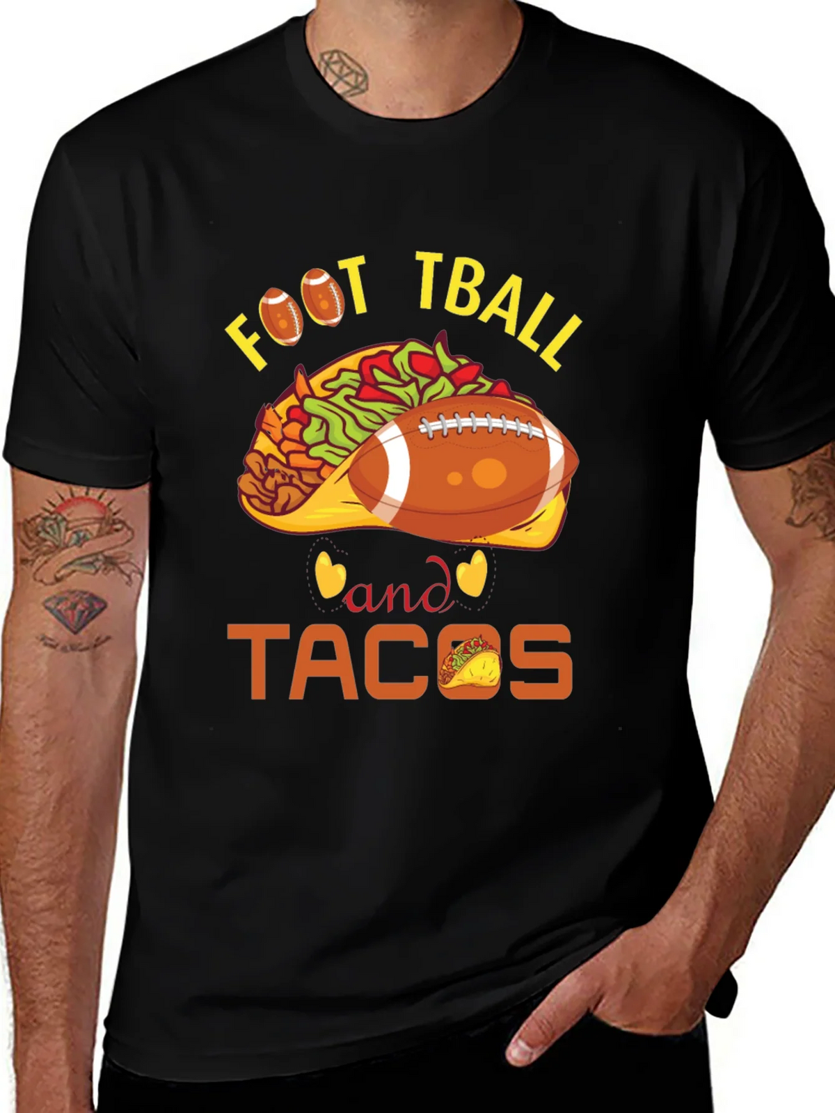 Football and Tacos Graphic Tee product image 1