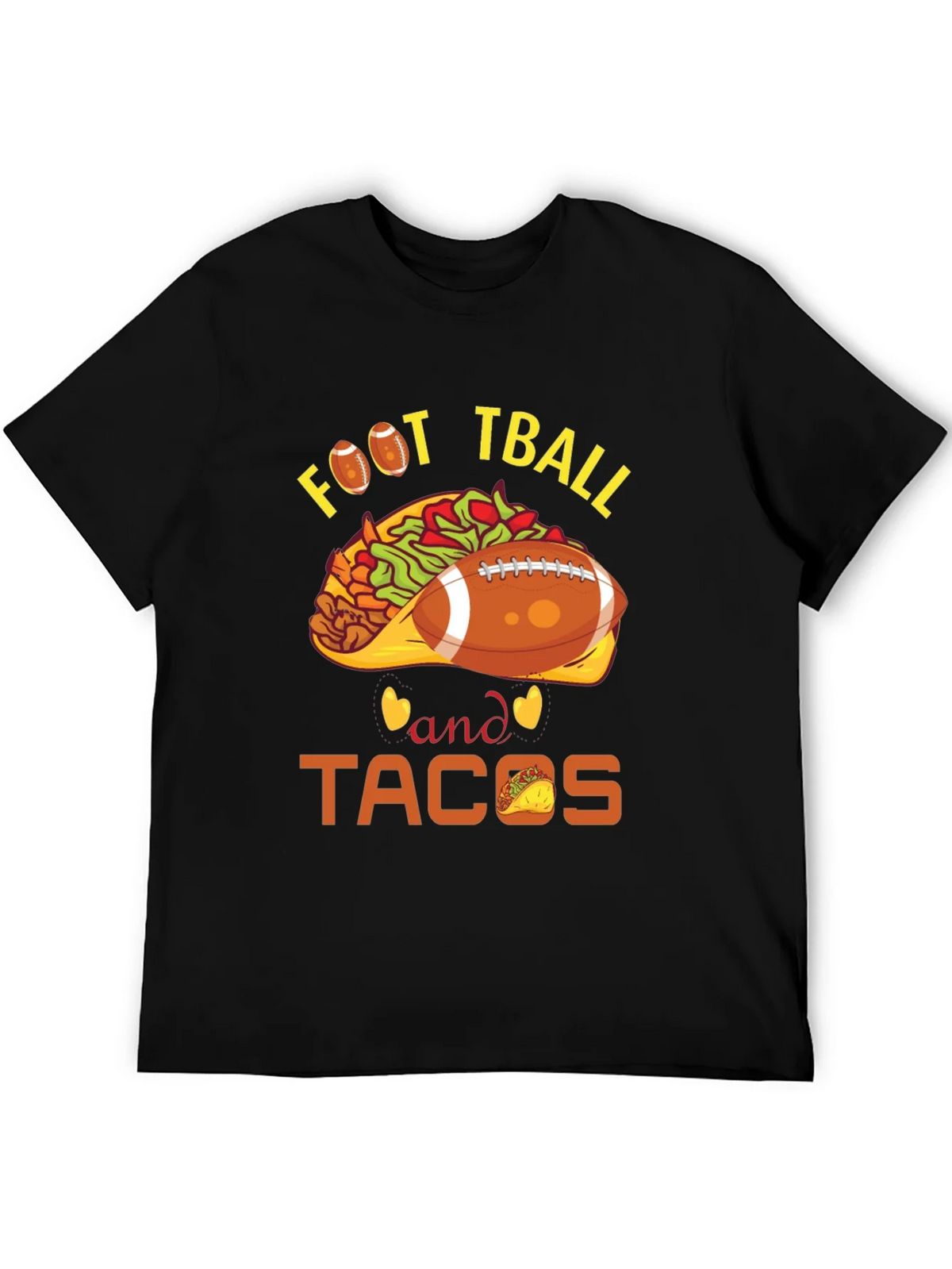 Football and Tacos Graphic Tee product image 5