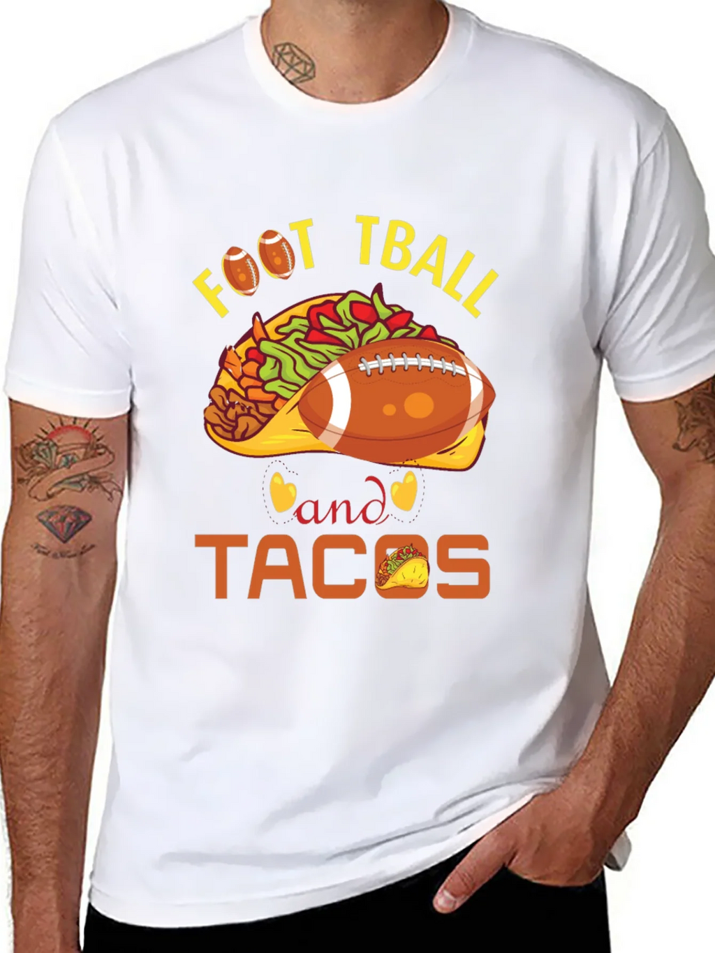 Football and Tacos Graphic Tee product image 7